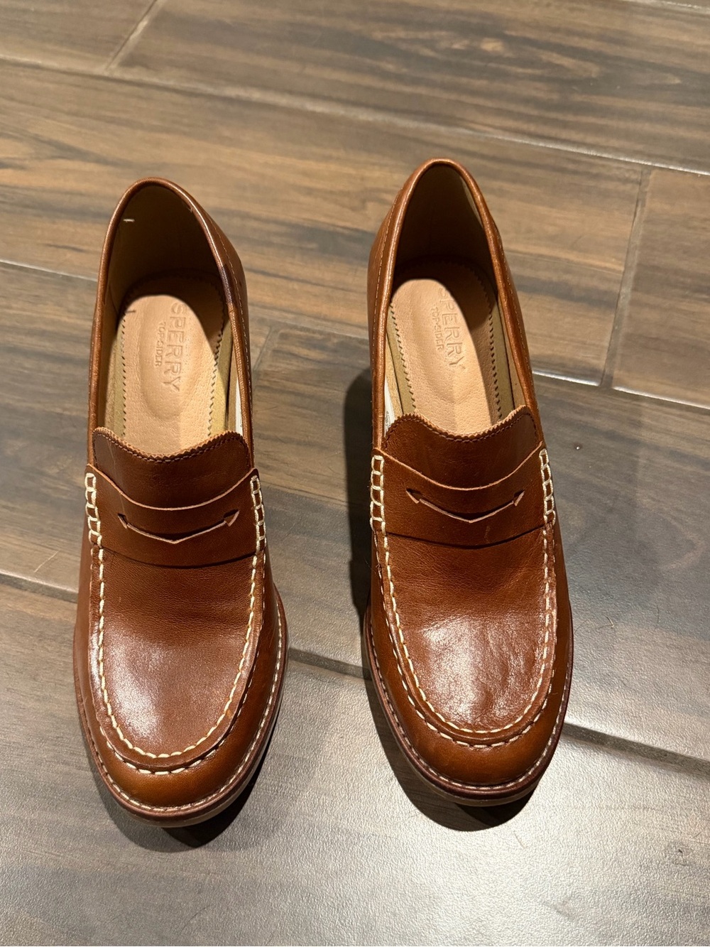 Sperry Seatport Leather Penny Loafers - Picture 3 of 7